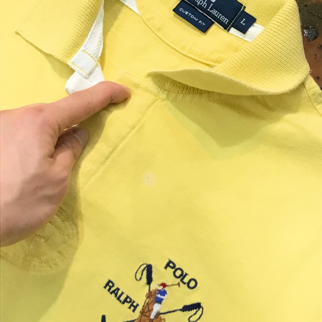 폴로랄프로렌 라이트 옐로 반팔 럭비티 여성 66 남성 100 상품이미지5