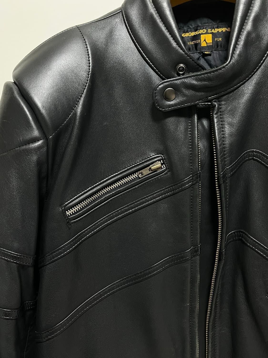 가죽 바이커 자켓 발렌시아가 스타일 상품이미지3