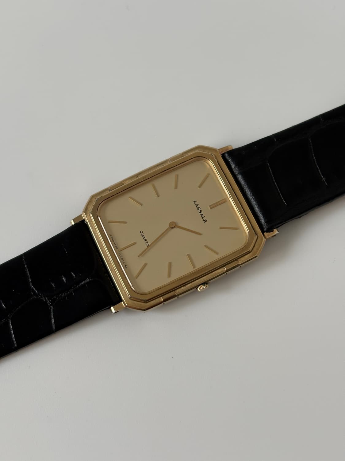 1980s Lassale Ultra-thin Tank Quartz 상품이미지5