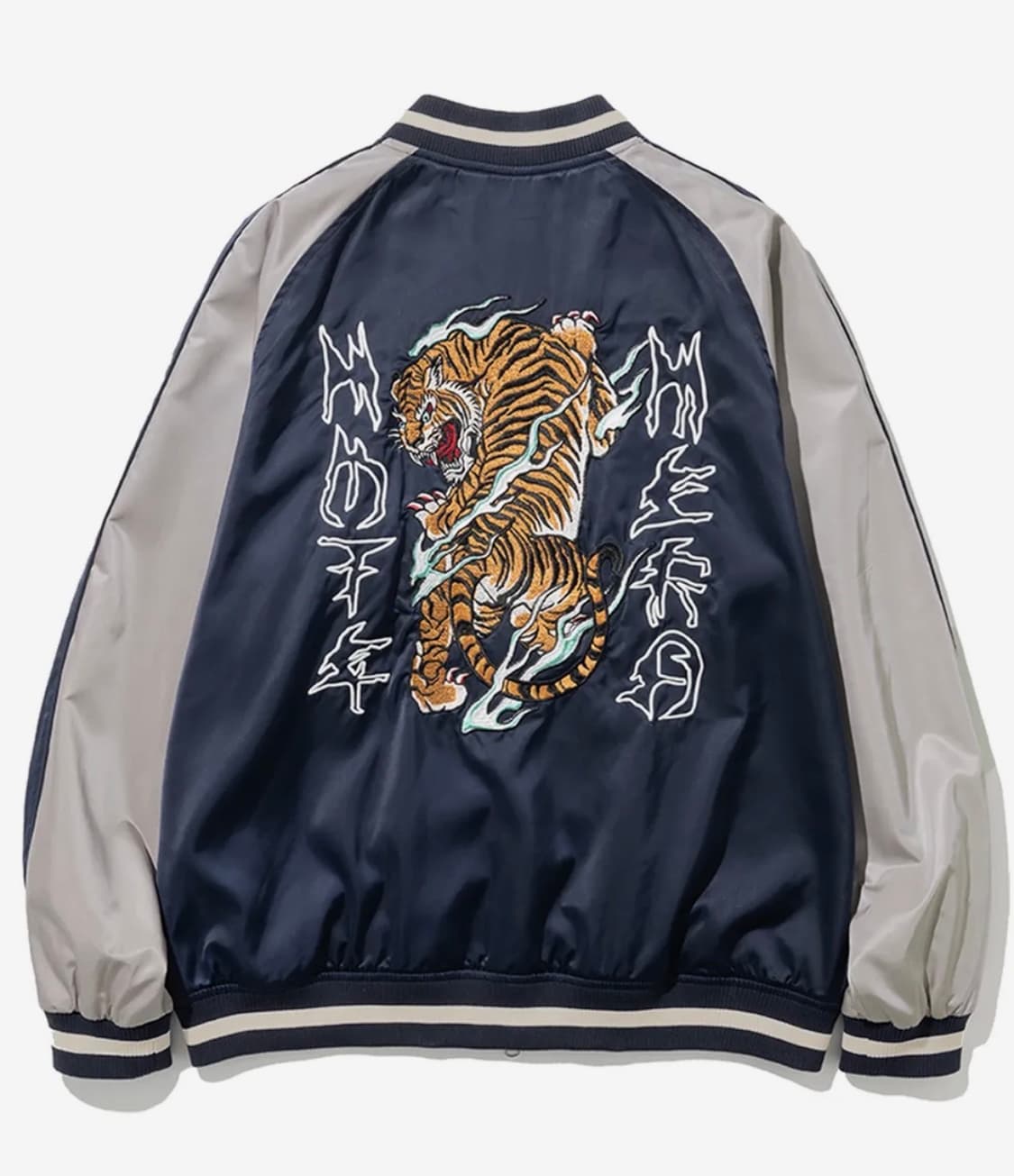 낫포너드 Tiger Satin Blouson Jacket  네이비 상품이미지1