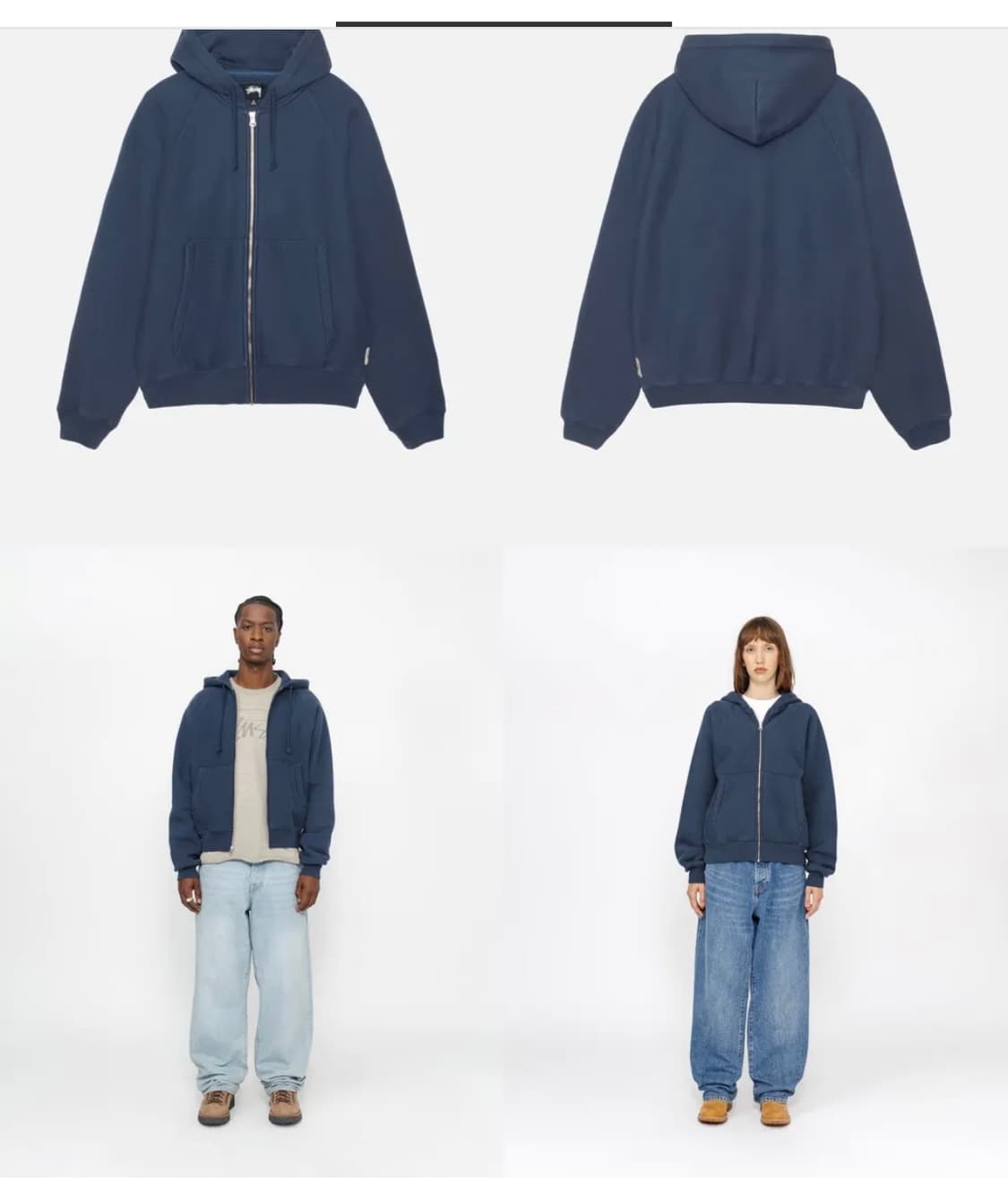 [L] 25FW 스투시 워크기어 릴렉스 플리스 후드집업 상품이미지3