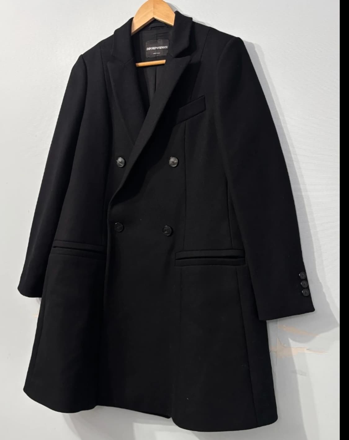 엠포리오 아르마니 블랙 더블 코트 ~66 상품이미지1