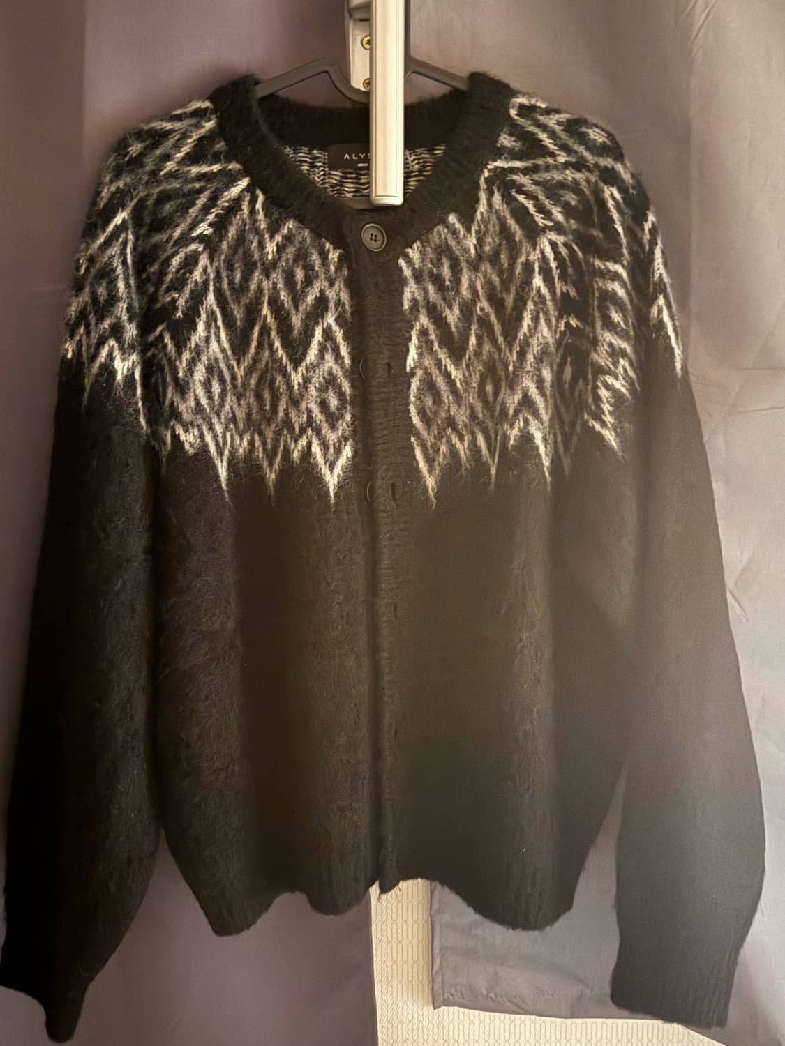 노르딕 라운드 니트 가디건 (블랙) 상품이미지1