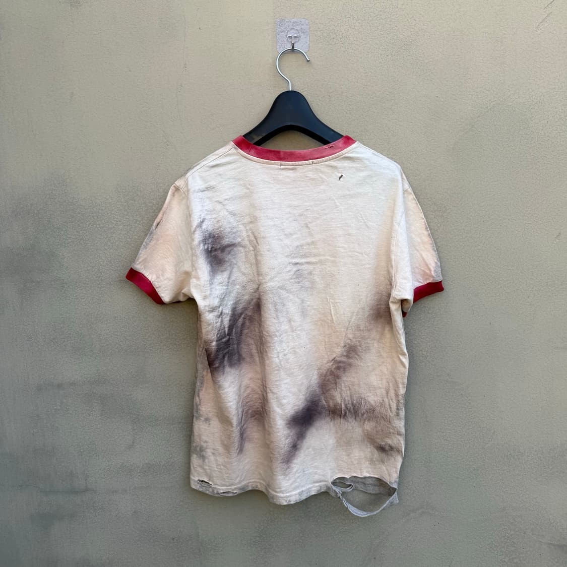 Vintage bleach faded Chicago 링거 반팔티 상품이미지6