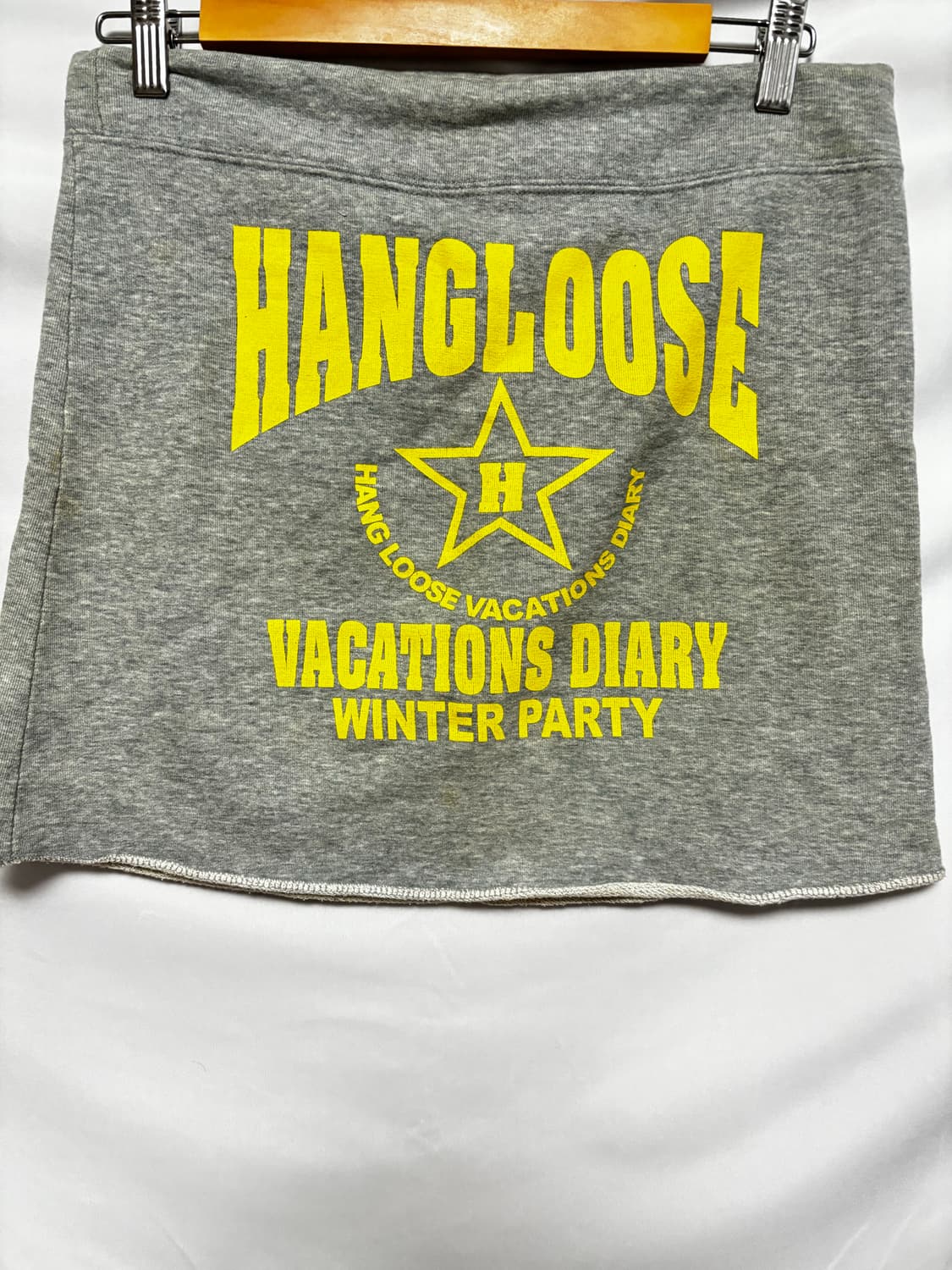 빈티지 그레이 밴딩 미니 스커트 상품이미지6