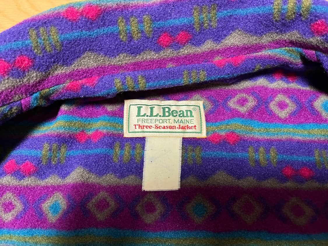 90s 빈티지 엘엘빈 아즈텍 플리스 웜업 재킷 상품이미지4