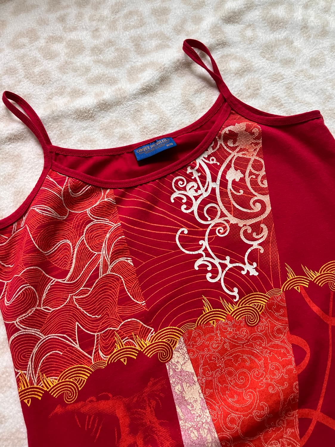 Red Oriental Printing Sleeveless 상품이미지3
