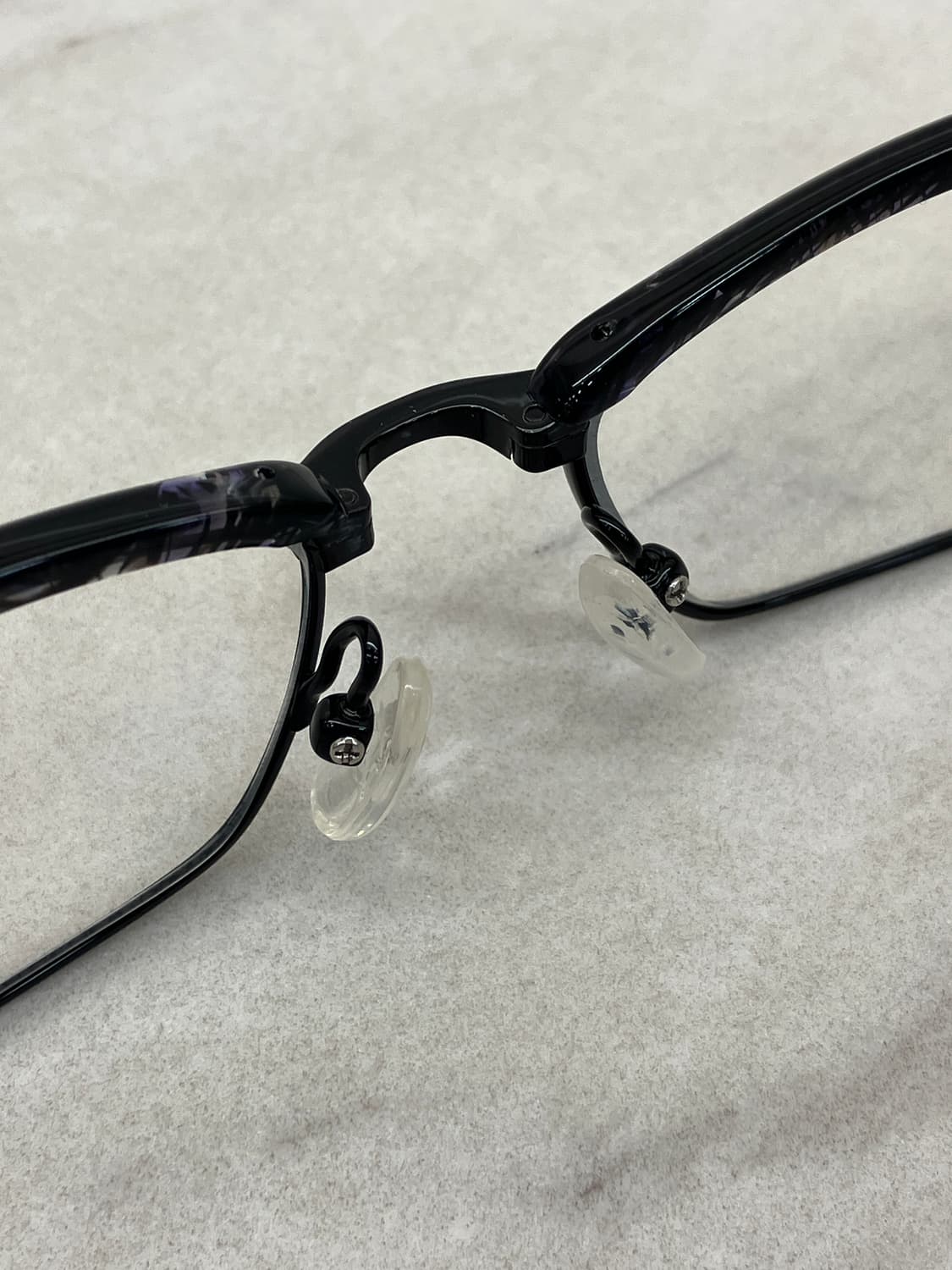 B49 자포니즘 JAPONISM 패턴 블랙 소프트 스퀘어 하금테 안경 상품이미지4