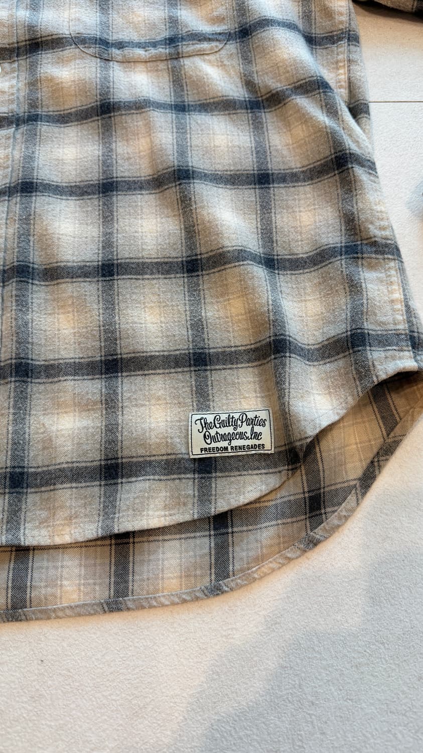 와코마리아 Wacko Maria 체인스티치 로고 체크셔츠 XL 상품이미지2