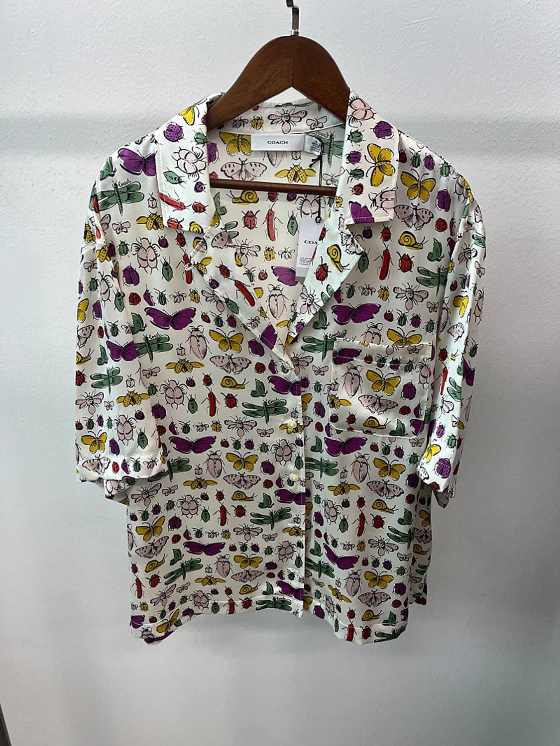 여) 코치 실크 패턴 오버셔츠  상품이미지4