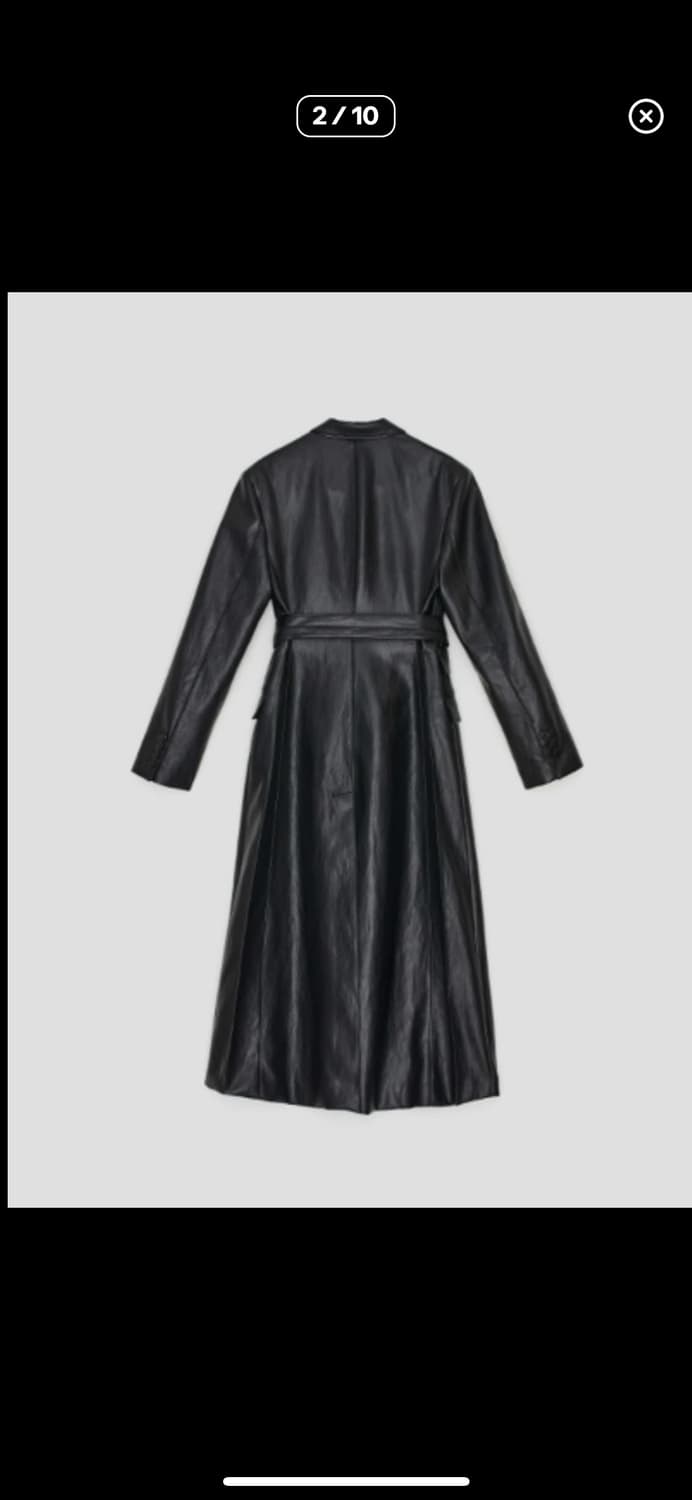 렉토 비건 레더 슬림 코트 S  상품이미지5