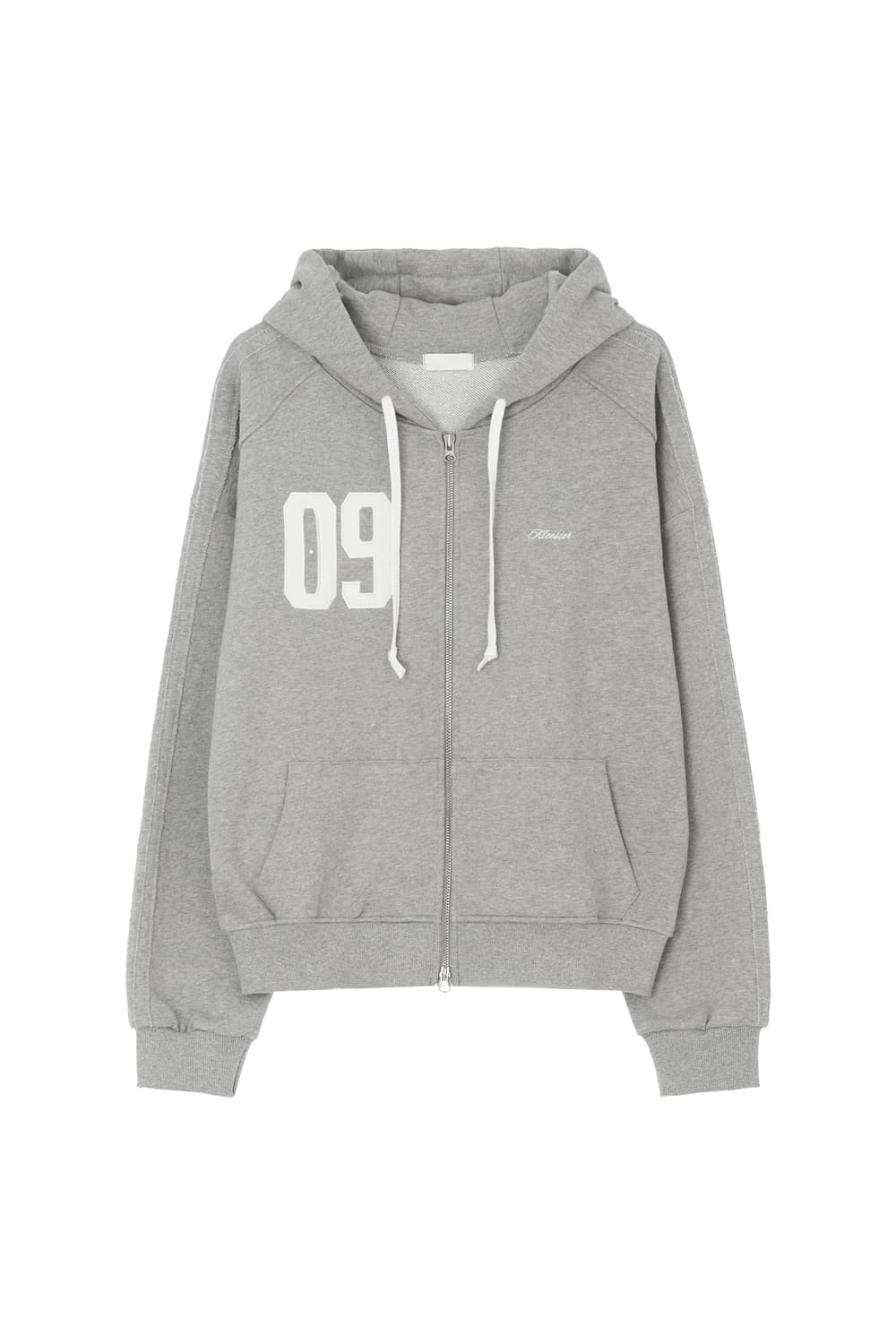 클리시어 09 넘버링 후드집업 그레이 상품이미지1