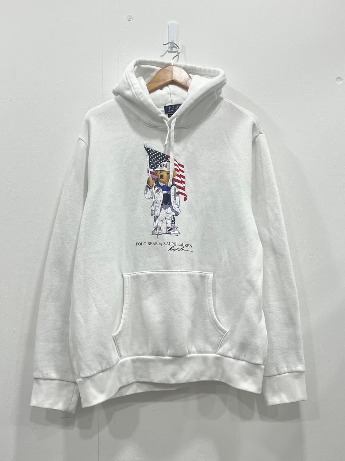 폴로랄프로렌 성조기 베어 플리스 후디 L 상품이미지2