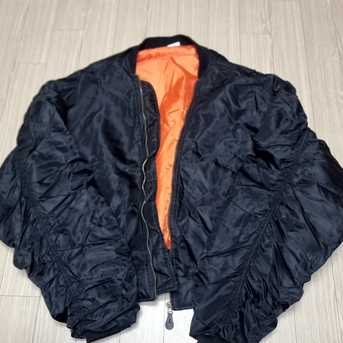 베트* 블랙 MA-1 항공 점퍼 오렌지 안감(free) 상품이미지1