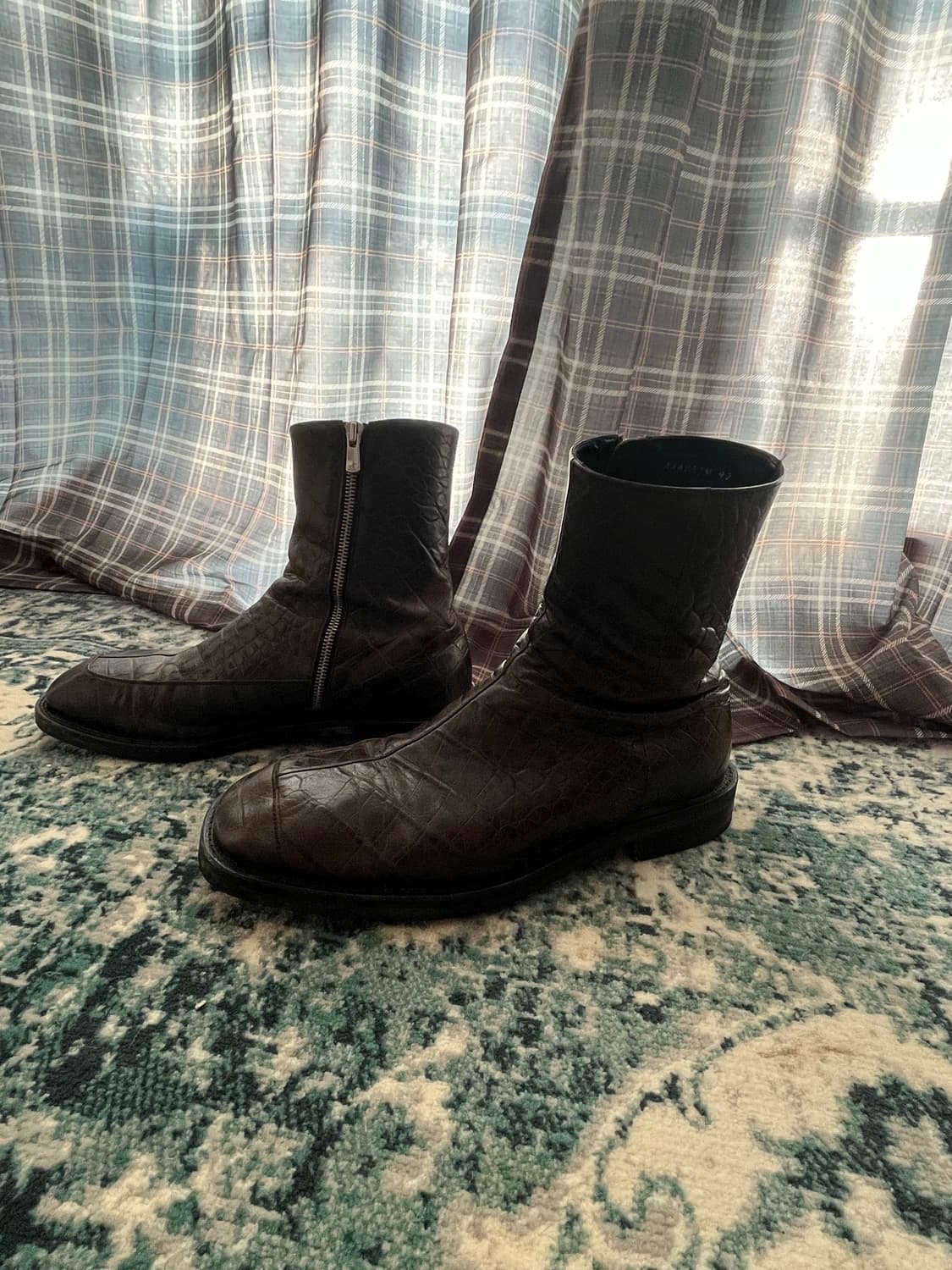 앤더슨벨 크록 뉴 패널 스퀘어토 부츠 42(270) 카키/블랙 상품이미지2