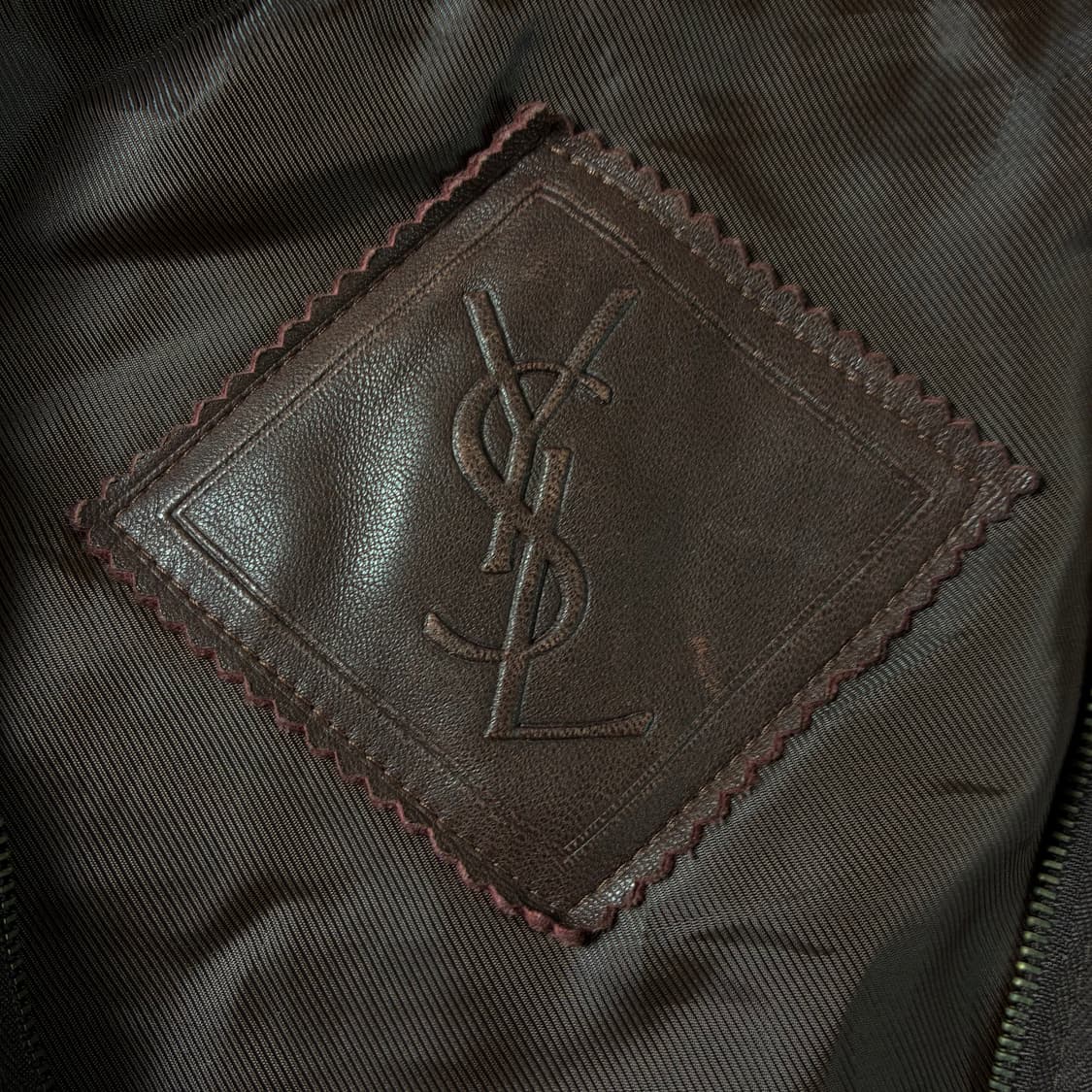 YSL 입생로랑 90‘s 브라운 ysl포인트 램스킨 레더 자켓 상품이미지6