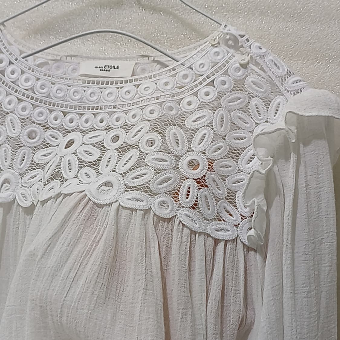 정품 이자벨마랑 여름 긴팔 블라우스 여성 36 흰색 사랑봉봉 상품이미지5