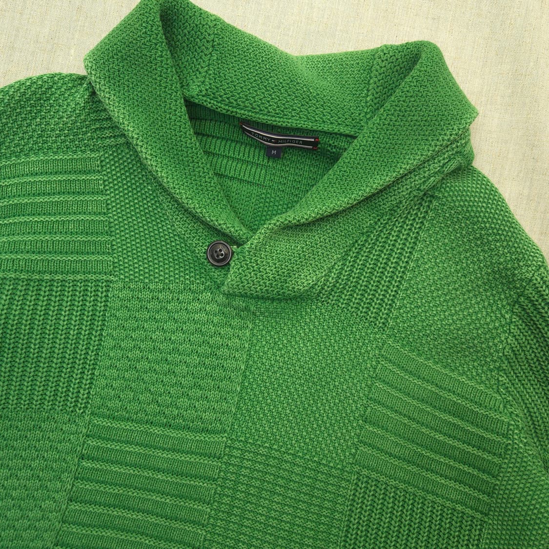 타미힐피거 그린색 니트  숄칼라 m 상품이미지2