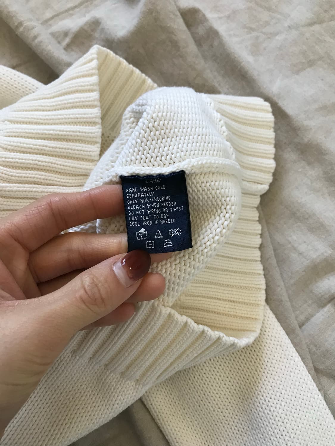 대장급 폴로 랄프로렌 포니 로고 화이트 니트 후드집업 상품이미지9