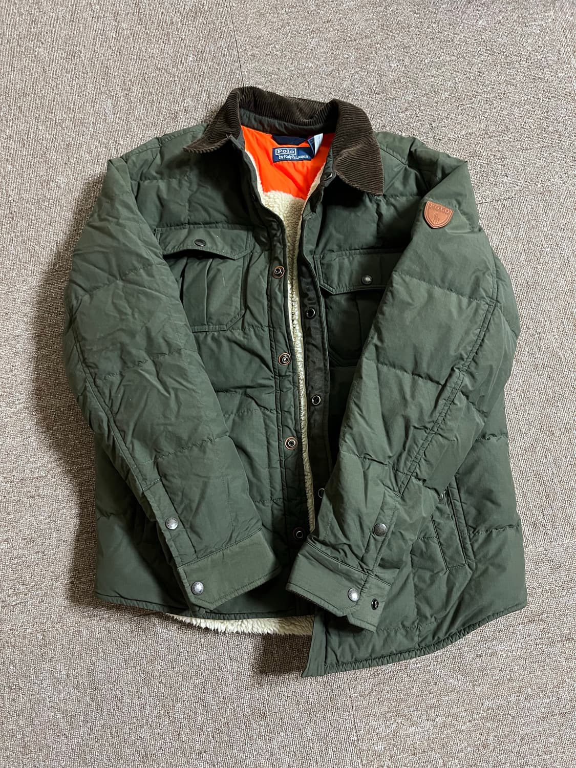 폴로 랄프로렌 퀄팅 양털 자켓 사이즈 M 상품이미지1