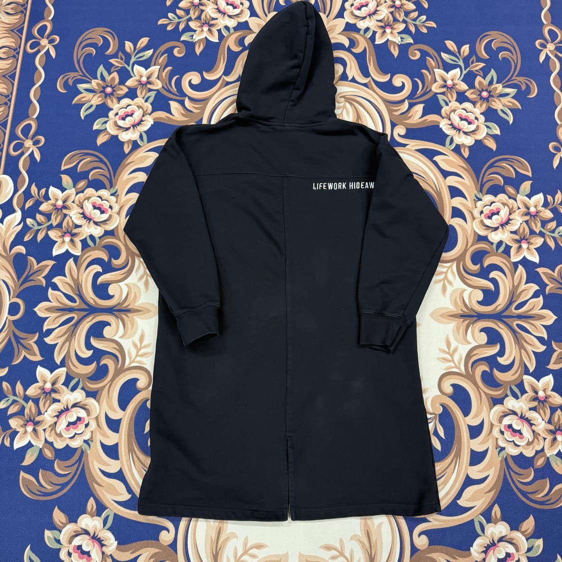 (F)라이프워크 엠브로이드 후드원피스(블랙) 상품이미지5