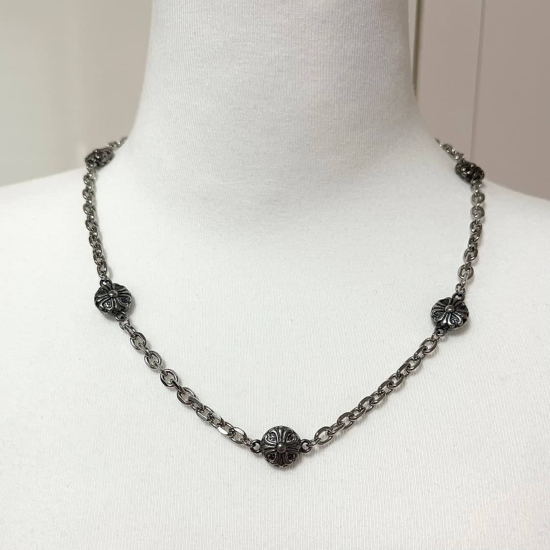 실버 플라워 체인 목걸이 [새상품] 상품이미지1