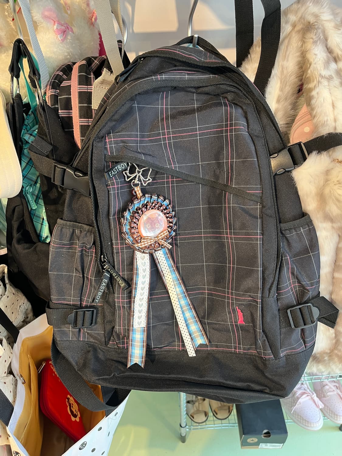 ✔️블랙핑크 체크패턴 백팩 💕 상품이미지3
