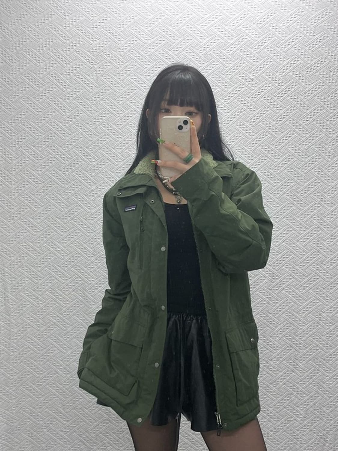 파타고니아 빈티지 캐주얼 말차카키 양털 마운틴 자켓 S C09495 상품이미지1