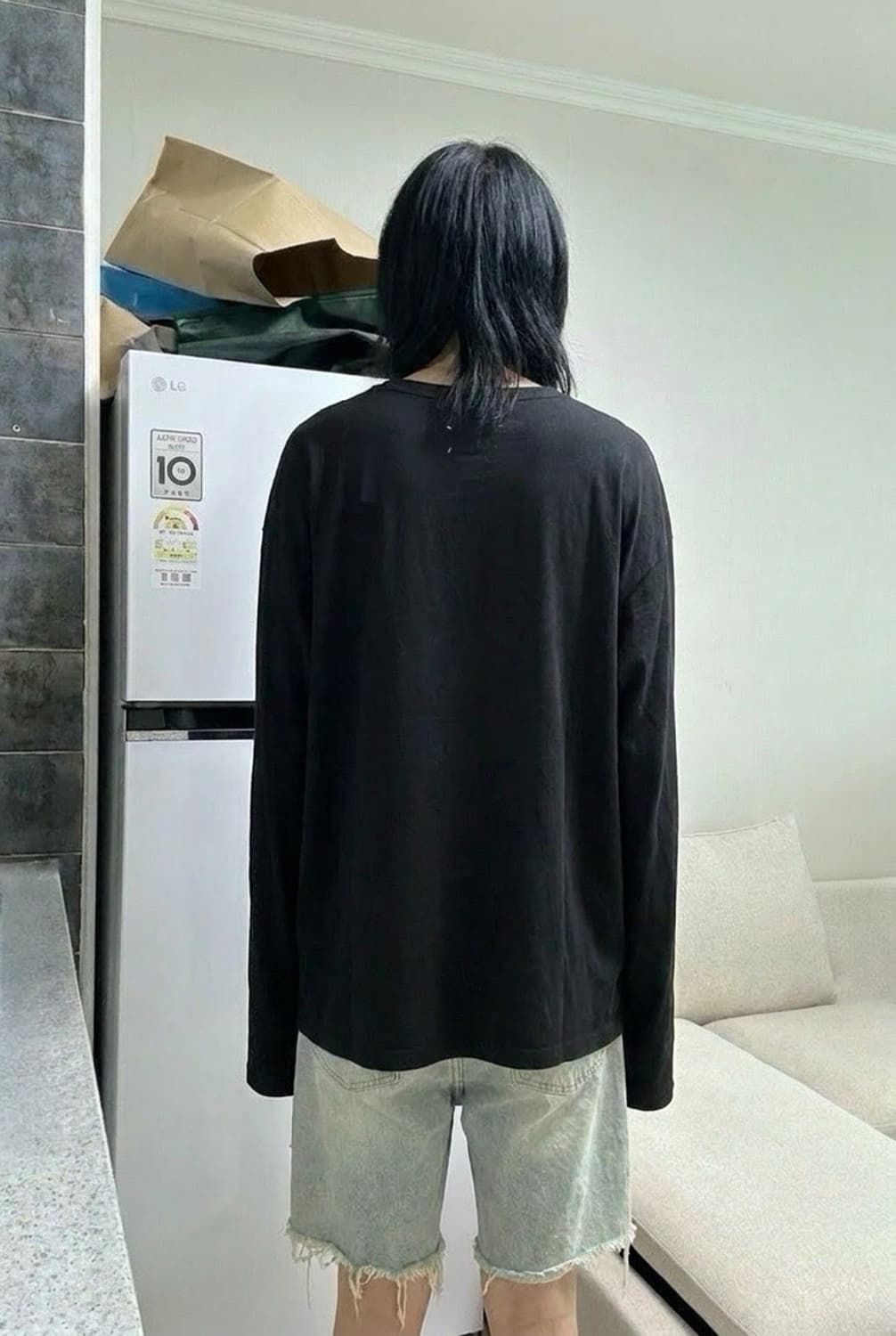 메종 마르지엘라 17AW 시즌  오버사이즈 유니버시티 롱슬리브 상품이미지2