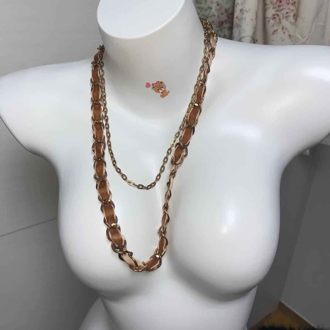 브라운 체인 목걸이/오네갸루 y2k 골드 그런지 페어리 펑크 오리엔탈 상품이미지1