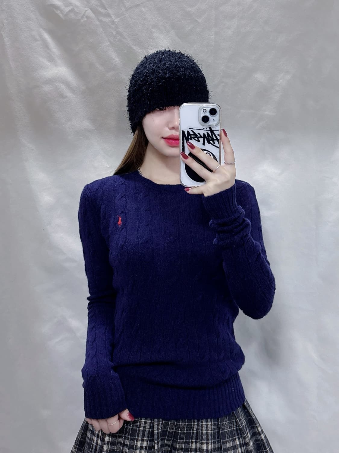 폴로 랄프로렌 울•케시미어 딱붙핏 꽈배기 니트  상품이미지1