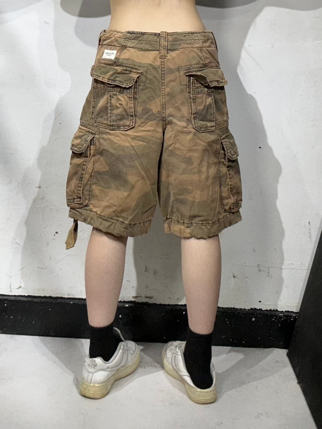 아베크롬비 베이지 워싱 밀리터리 버뮤다 카고 팬츠 반바지 30 상품이미지3
