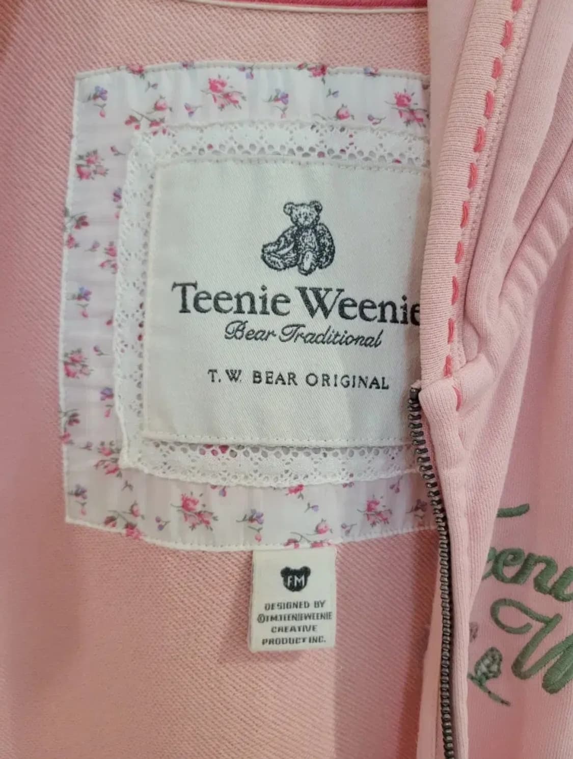 빈티지 티니위니 핑크 패치 패치워크 자수 후드집업 모리걸 하구미 페어리 상품이미지4