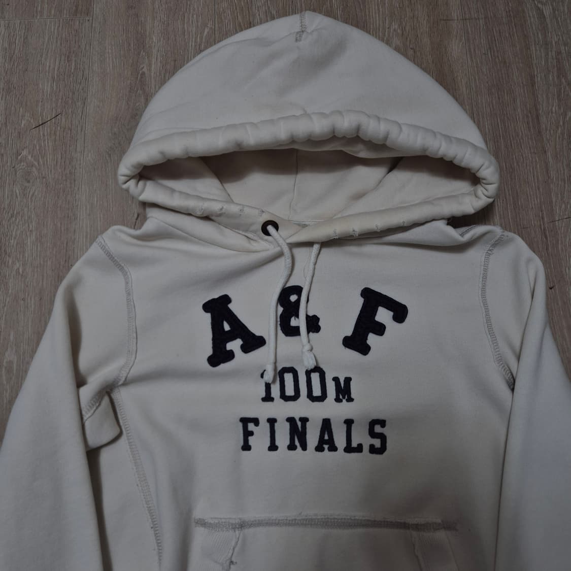 아베크롬비 앤 피치 뉴욕 빅로고 기모 후드티 S(90) 상품이미지2