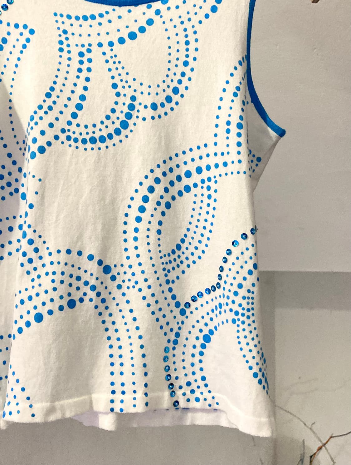 y2k 웨스턴 물방울 나시 상품이미지3