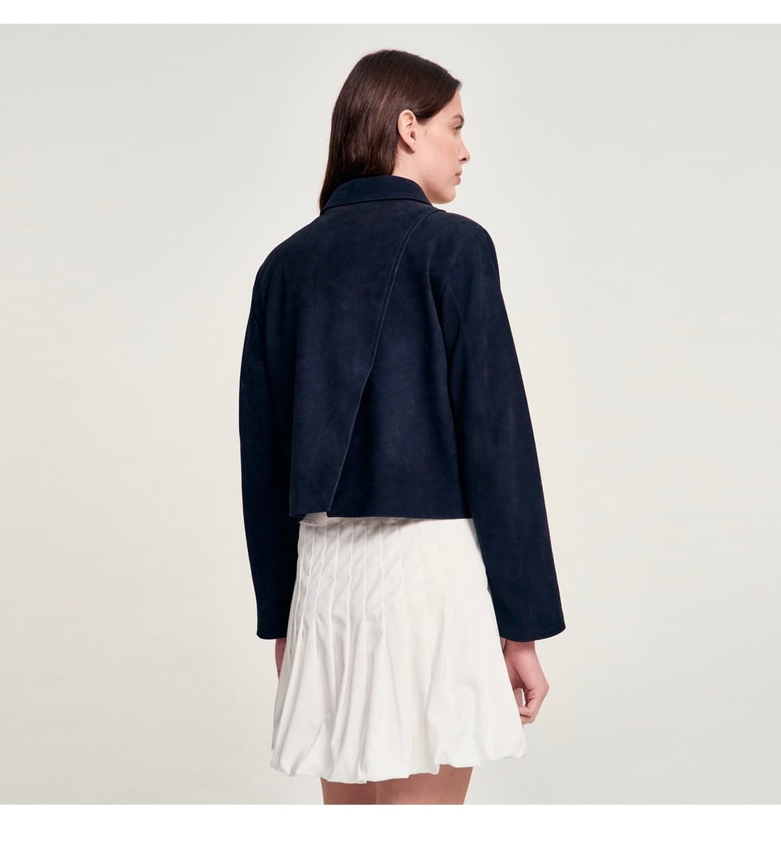 산드로 양가죽 네이비 스웨이드 sandro 상품이미지9