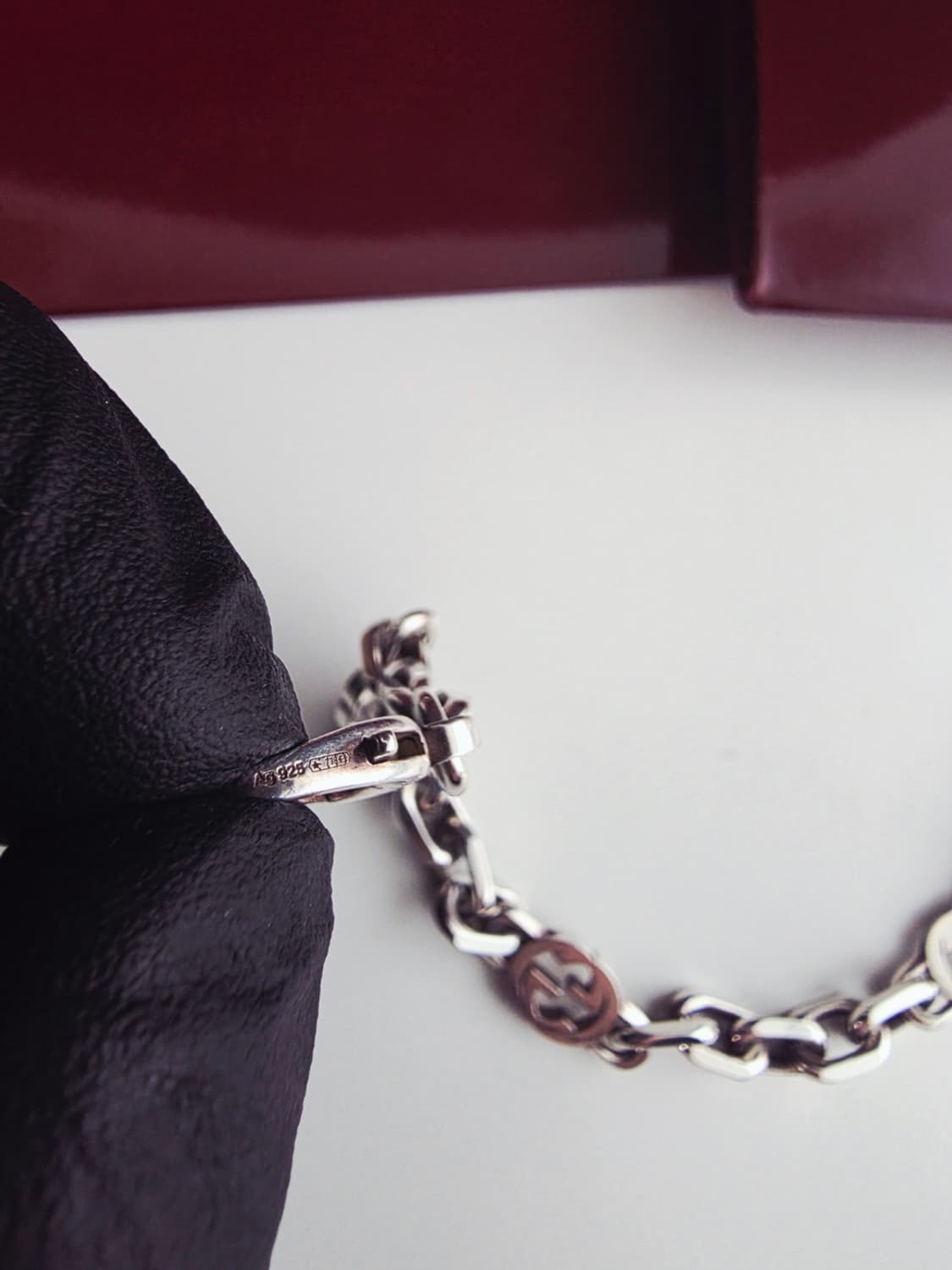 구찌 인터로킹 체인 실버 팔찌 (풀구성) 16호 상품이미지3