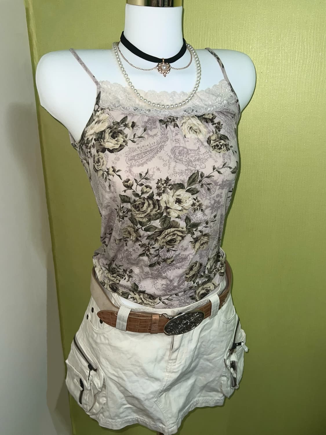 ✨vintage pink flower sleeveless 로즈 페이즐리 상품이미지1