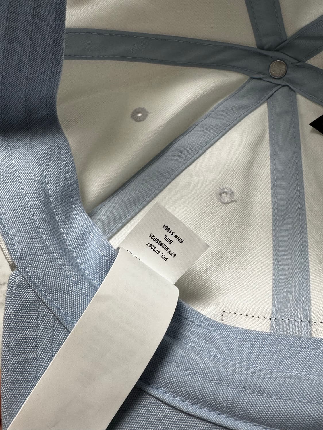 파타고니아 모자 P-6 레귤러 볼캡 화이트/스카이블루 상품이미지5