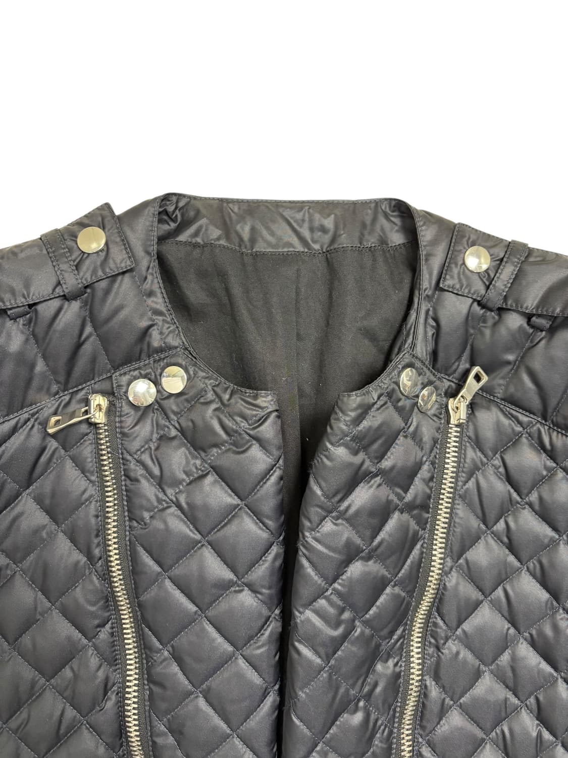 발망 퀼팅 바이커 자켓 블랙 상품이미지5