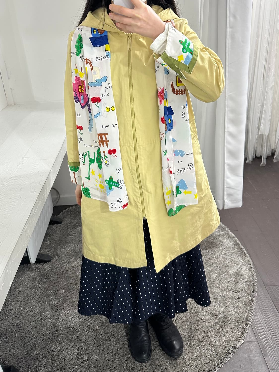 scarf soft lemon coat 상품이미지2