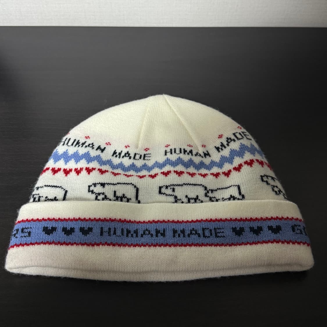 휴먼 메이드 자카드 비니 화이트 상품이미지2