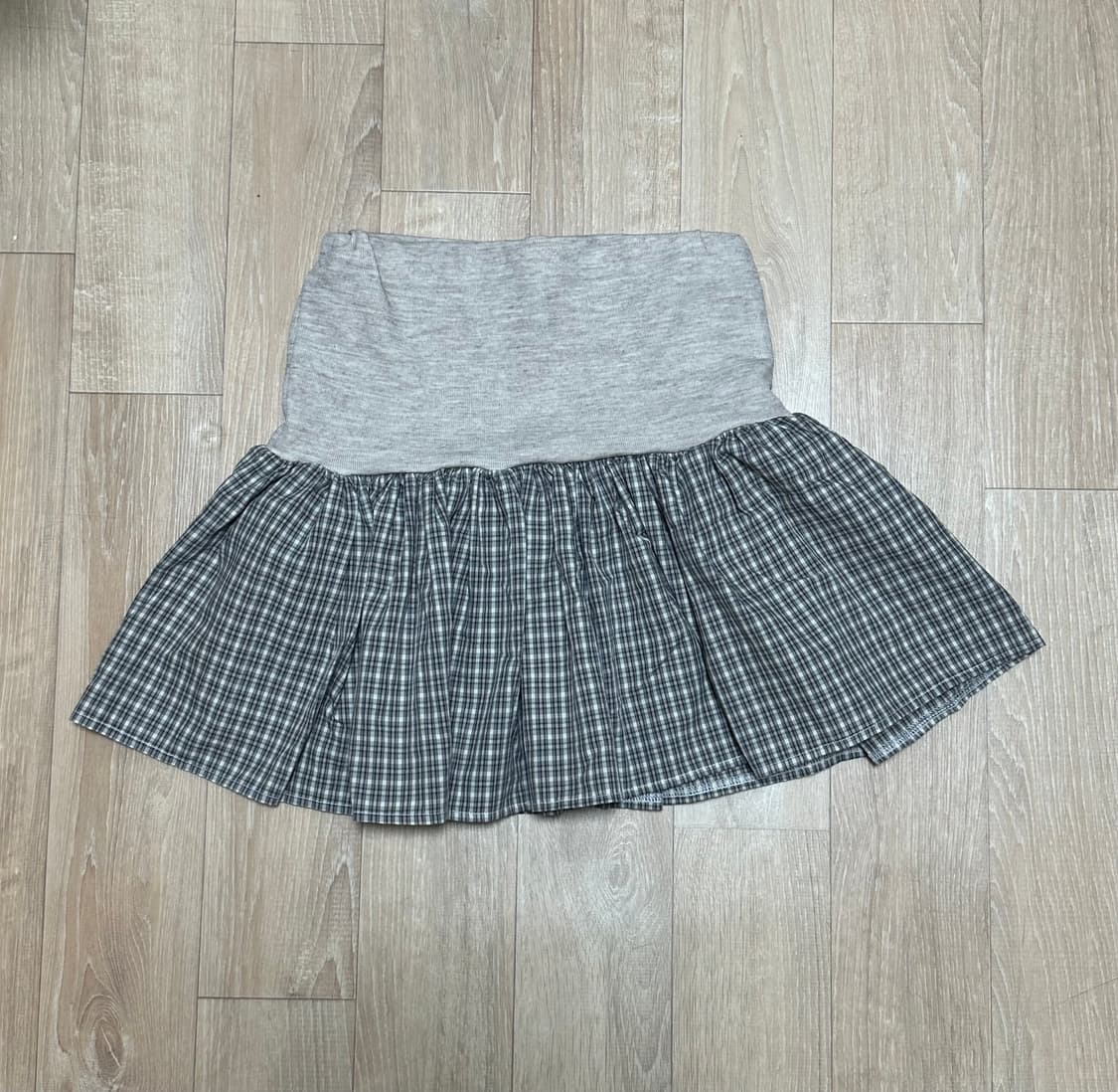 노컨텐츠 284. 믹스 체크 미니 스커트 상품이미지3