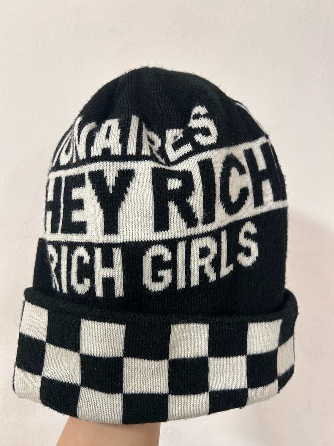 체커보드 비니 51-53cm 상품이미지2