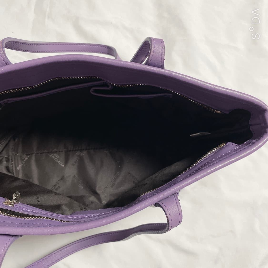 발렌시아가 BB로고   토트백 퍼플 상품이미지7