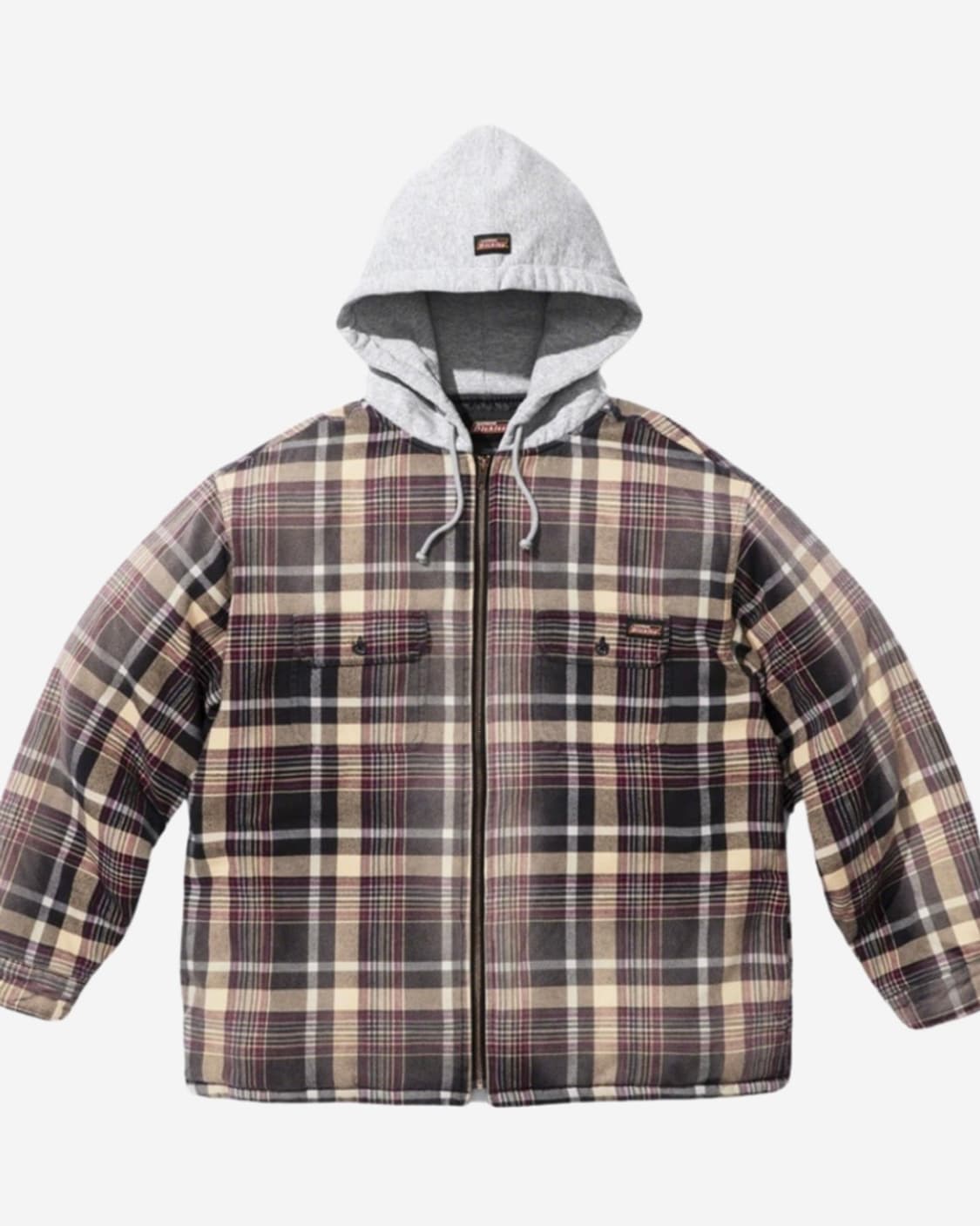 슈프림 23FW 디키즈 플레이드 후드 집업 셔츠 (L) 상품이미지1