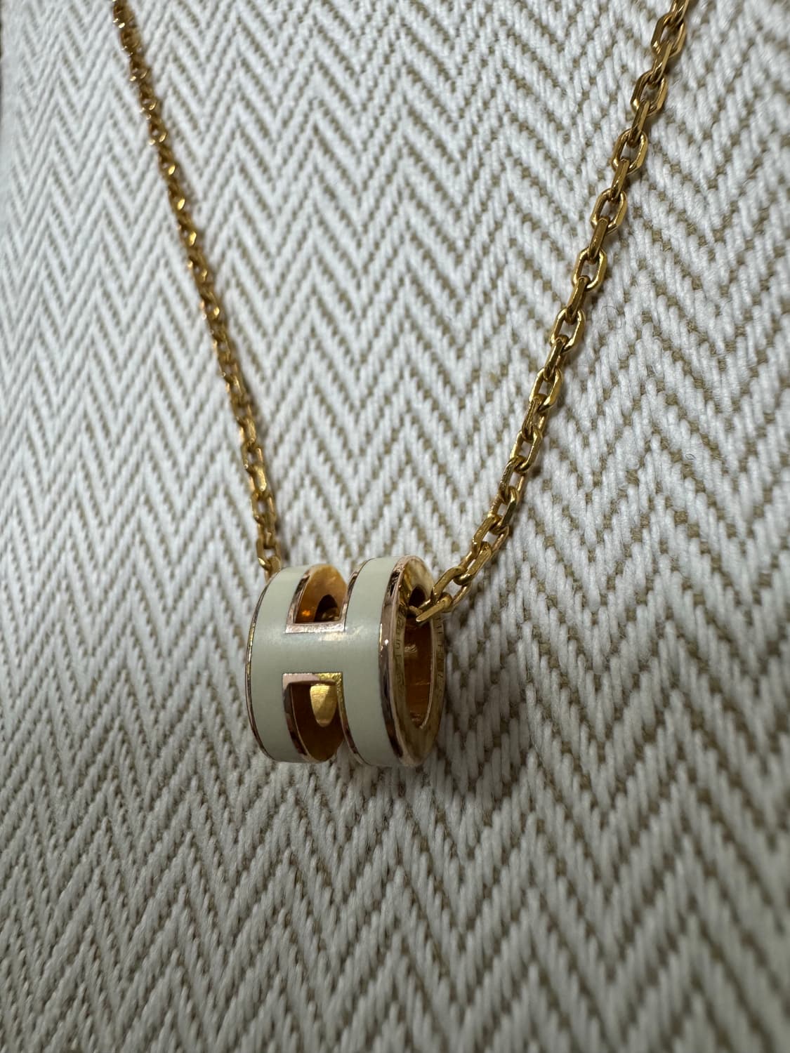 에르메스 미니 팝아슈 골드 하드웨어 & 블랑 상품이미지4