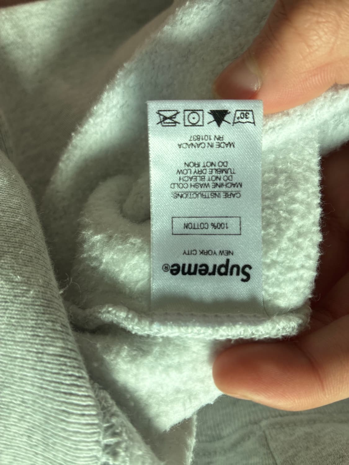 슈프림 스몰 박스 래글런 크루넥 헤더 그레이 - 24SS 입니다 상품이미지4