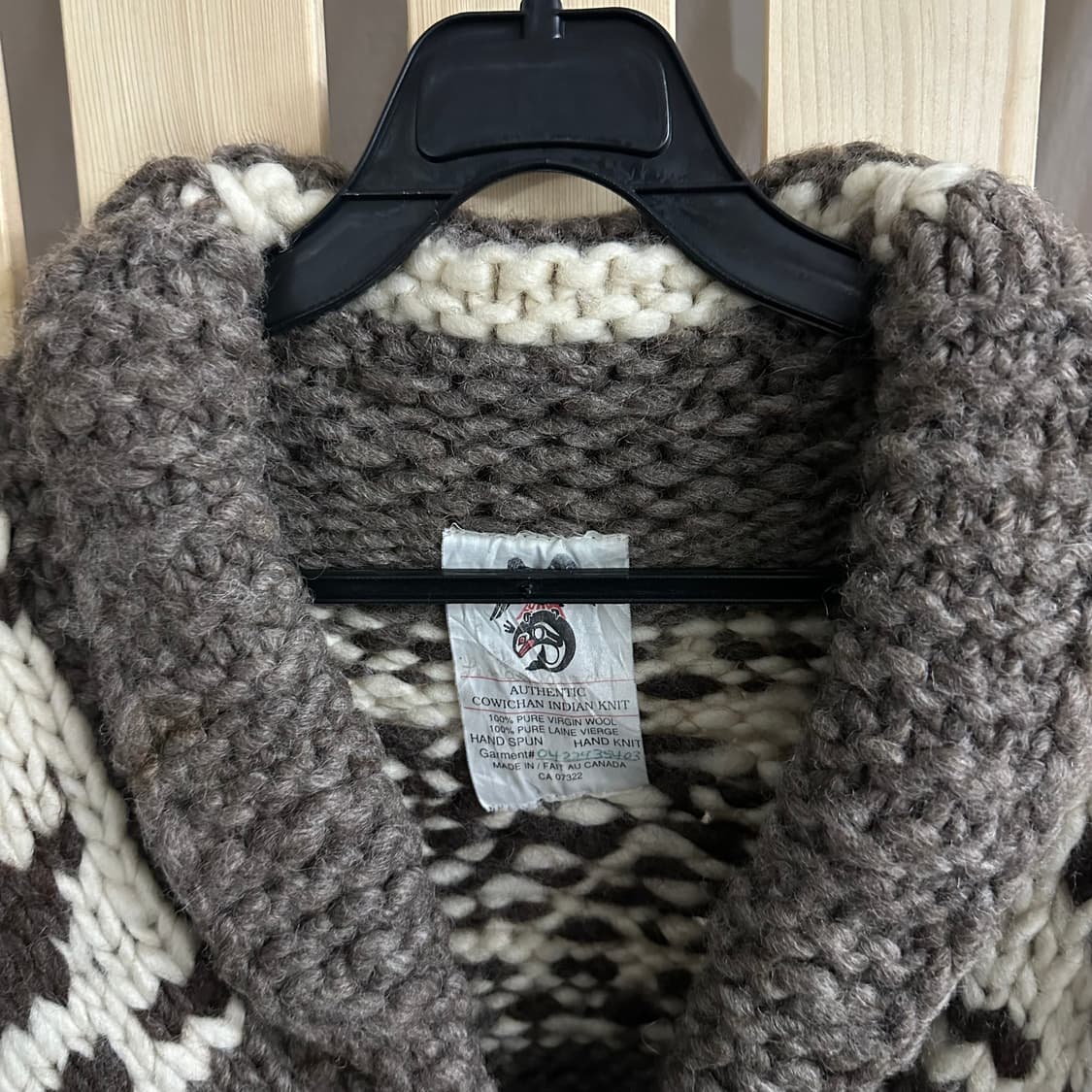 (L) 빈티지 캐나다 코위찬 헤비울 풀오버 스웨터 니트 상품이미지3