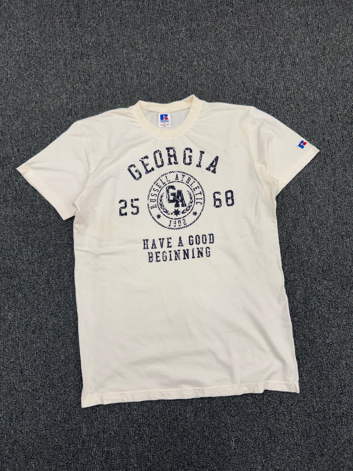 L)러셀 USA 빈티지 프린팅 반팔 상품이미지1